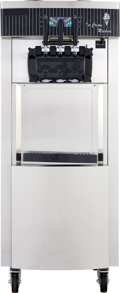 SucceBuy Softeismaschine 2200 W, gewerblich, vertikal, 5,3 - 7,4 Gallonen pro Stunde, 3 Geschmacksrichtungen, Edelstahl, für Restaurants, Bars, Ca...