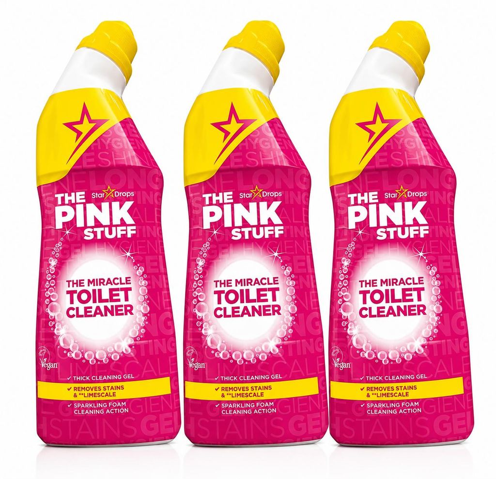 3 x Stardrops The Pink Stuff The Miracle Toilet Cleaner Produktbild  KI-generiertes Bild