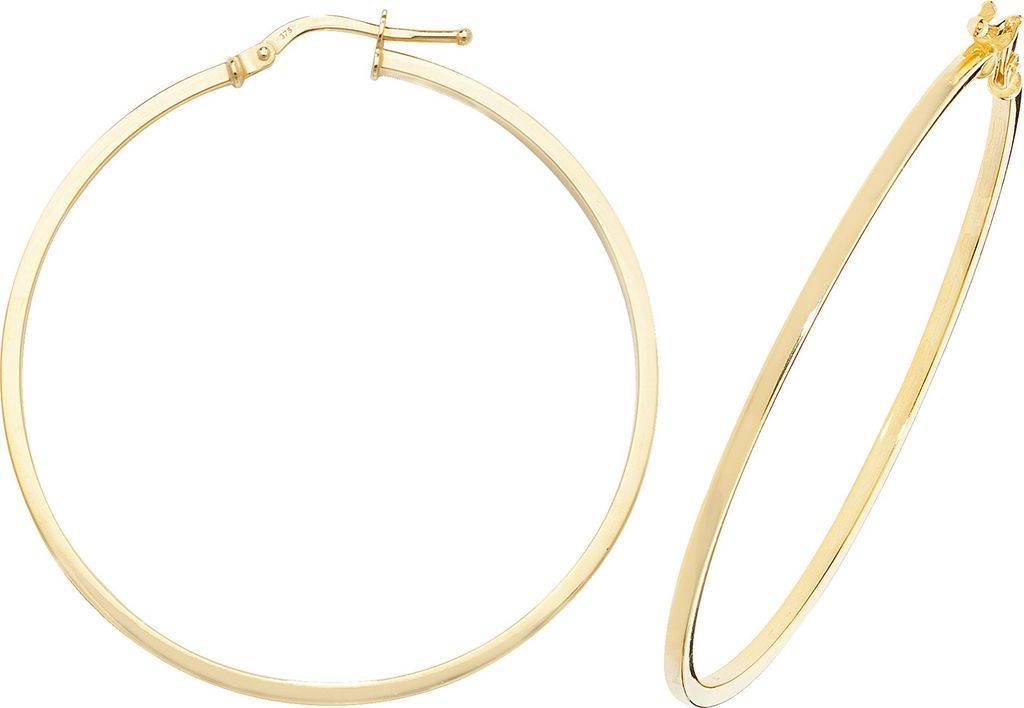 9 Karat (375) Gold Damen - Paar Creolen - 40mm; TRS375929KYMM40