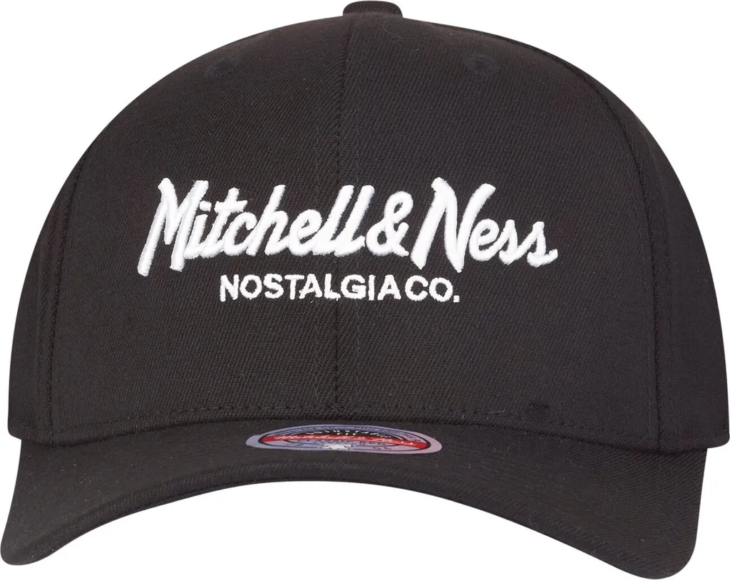 Casquette Snapback Noire et Blanche Mitchell & Ness Design Pinscript - 5