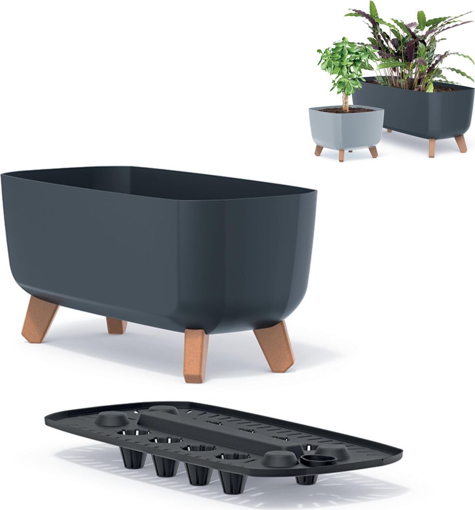 Blumentopf auf Beinen GRACIA CASE DGCL400 | Anthrazit Produktbild 