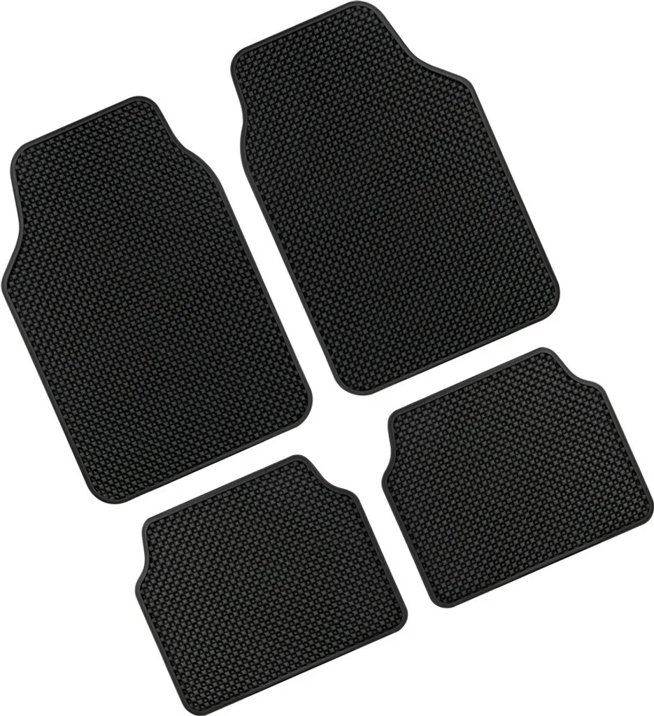 Montecarlo Série 4 Tapis de Voiture Universels 4 Pièces Noirs Robustes