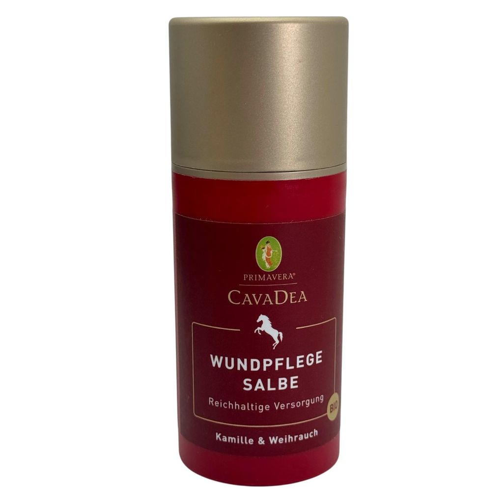 CavaDea Wundpflege Salbe – Pferde Hautpflege mit Zink, Kamille & Lavendel – 95 ml