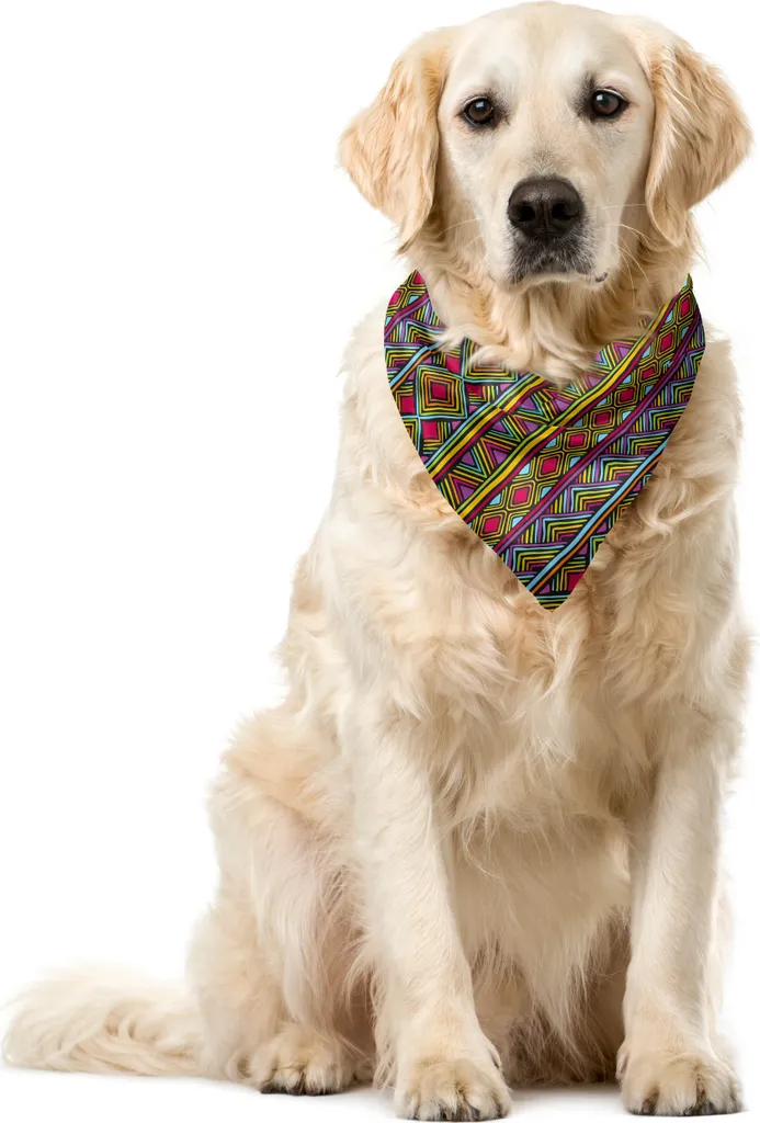 Accessorio Pet ABAKUHAUS Bandana Geometrica Colorata 40x40