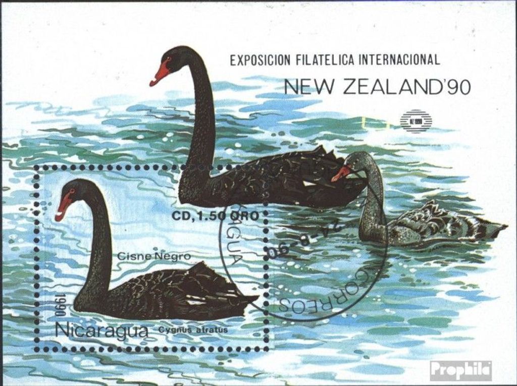 Briefmarken Nicaragua 1990 Mi Block193 (kompl.Ausg.) gestempelt Vögel