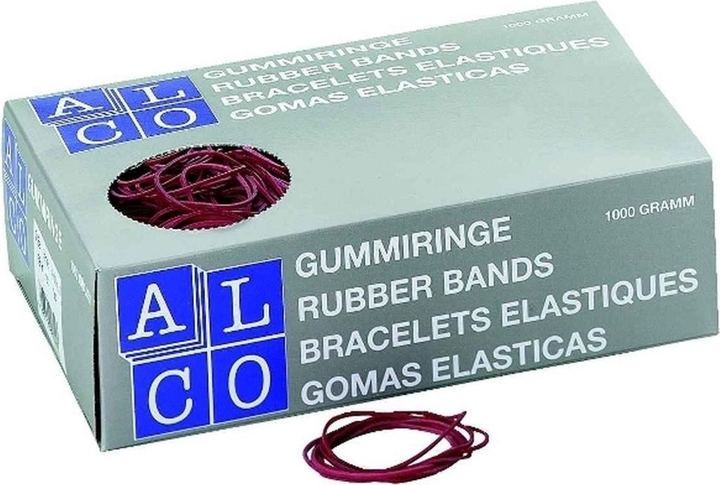 Gummiringe 100mm 1000g im Karton rot Packung mit 10 Stück