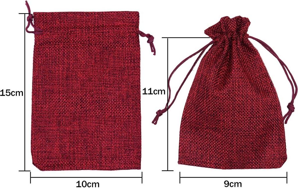30 Stück 15*20cm Jutesäckchen, Jute Beutel mit Kordelzug, Produktbild 4