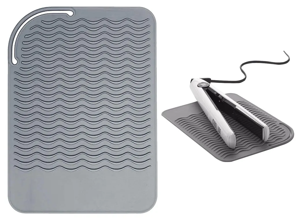 Tapis thermique multifonctionnel en silicone résistant à la chaleur gris