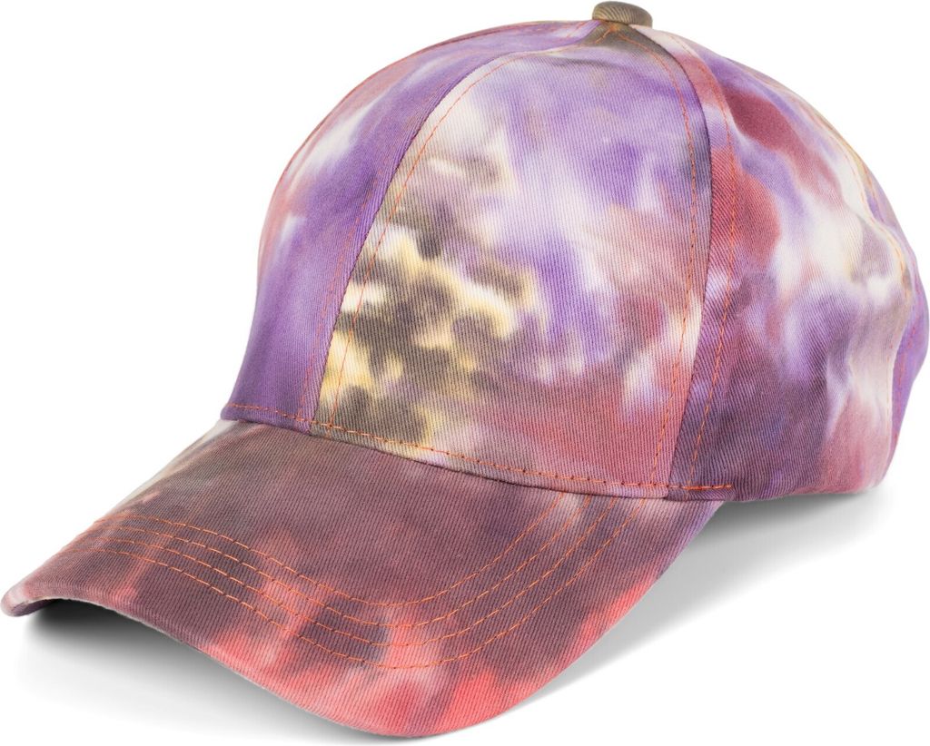 styleBREAKER Damen Baseball Cap mit Batik Muster | 6-Panel Sommer Basecap Baumwolle | Cappy mit Schirm verstellbar | Jedes Cap ein Unikat