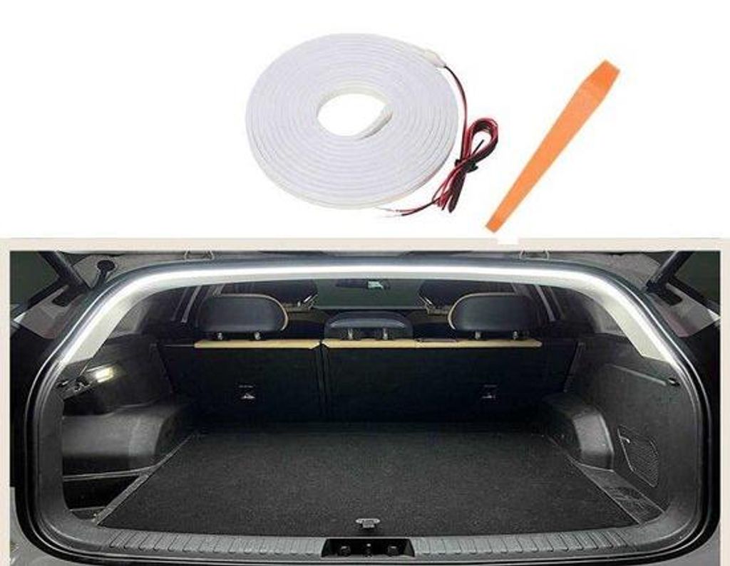 LED-Lichtband für Kofferraum- und Innenraumbeleuchtung, krasbeständiges Silikon, flexibel, vielseitig, schneidbar, für Sedans, SUVs und Lkw geei...