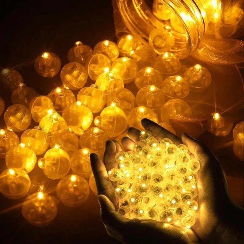 Mini lampes LED étanches pour ballons lot de 100 blanc chaud longue durée