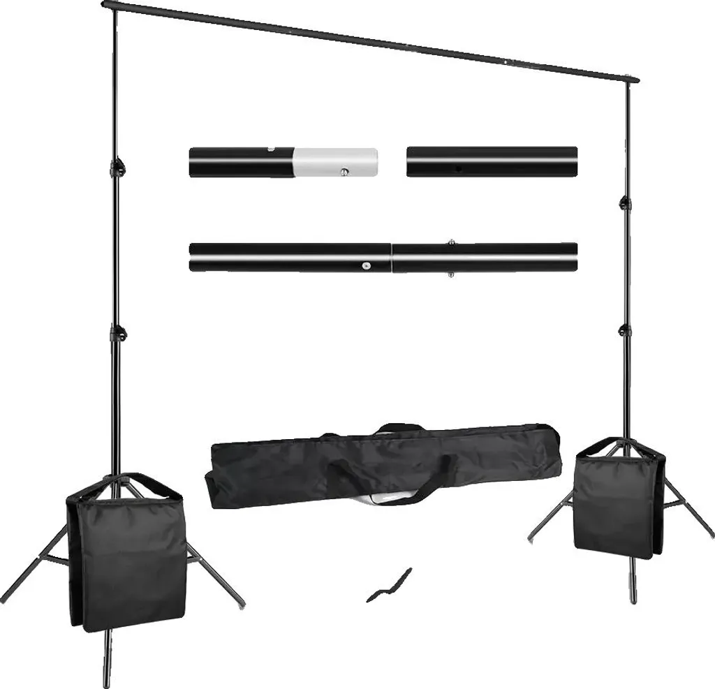 Kit support de fond rétractable 2x3M pour studio photo et vidéo