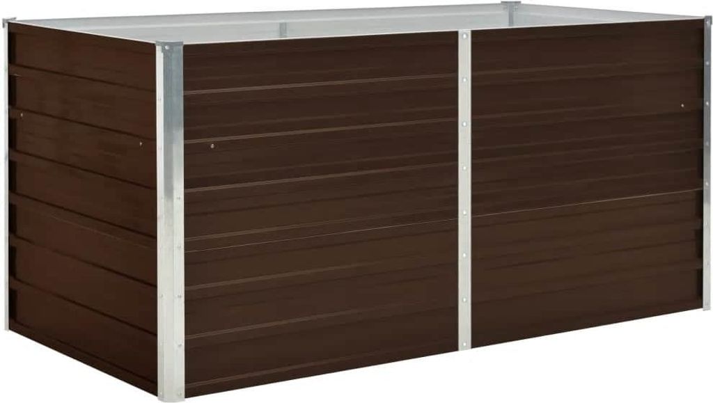 vidaXL Hochbeet Braun 160 x 80 x 77 cm Verzinkter Stahl Produktbild 4