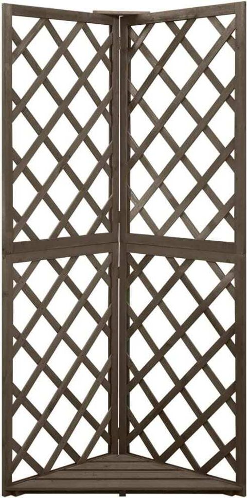 "SALE 2026" Eckspalier Grau 50x50x145 cm Massivholz Tanne - Rosenbögen DE2617356