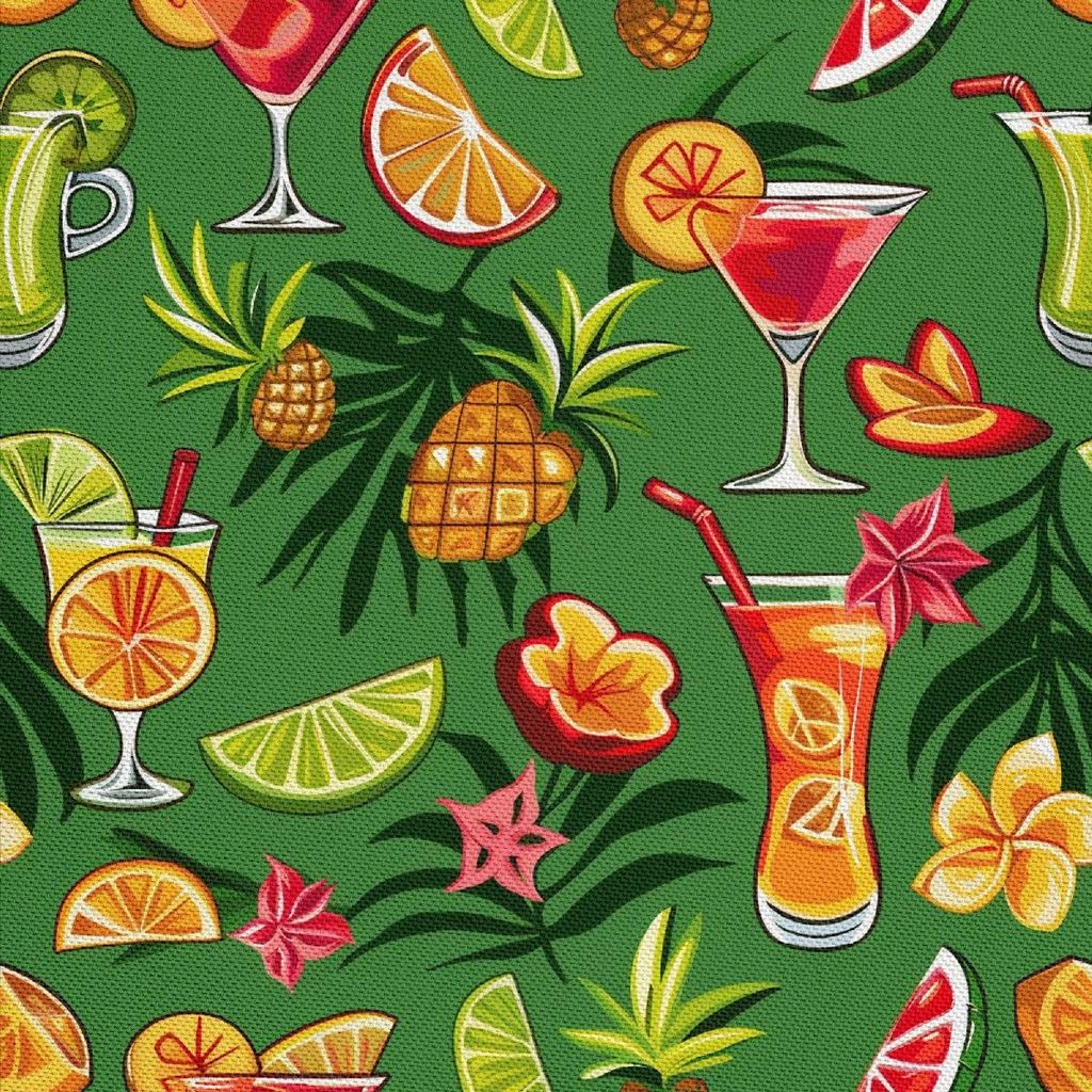 OUTDOOR DEKOSTOFFE OXFORD - Motiv Cocktail | DX8739