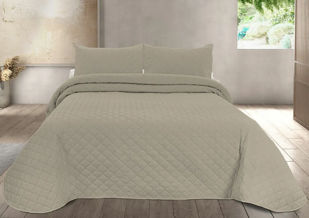 Couette Pierre Cardin EGNA Beige pour Matelas Double 220x240 cm