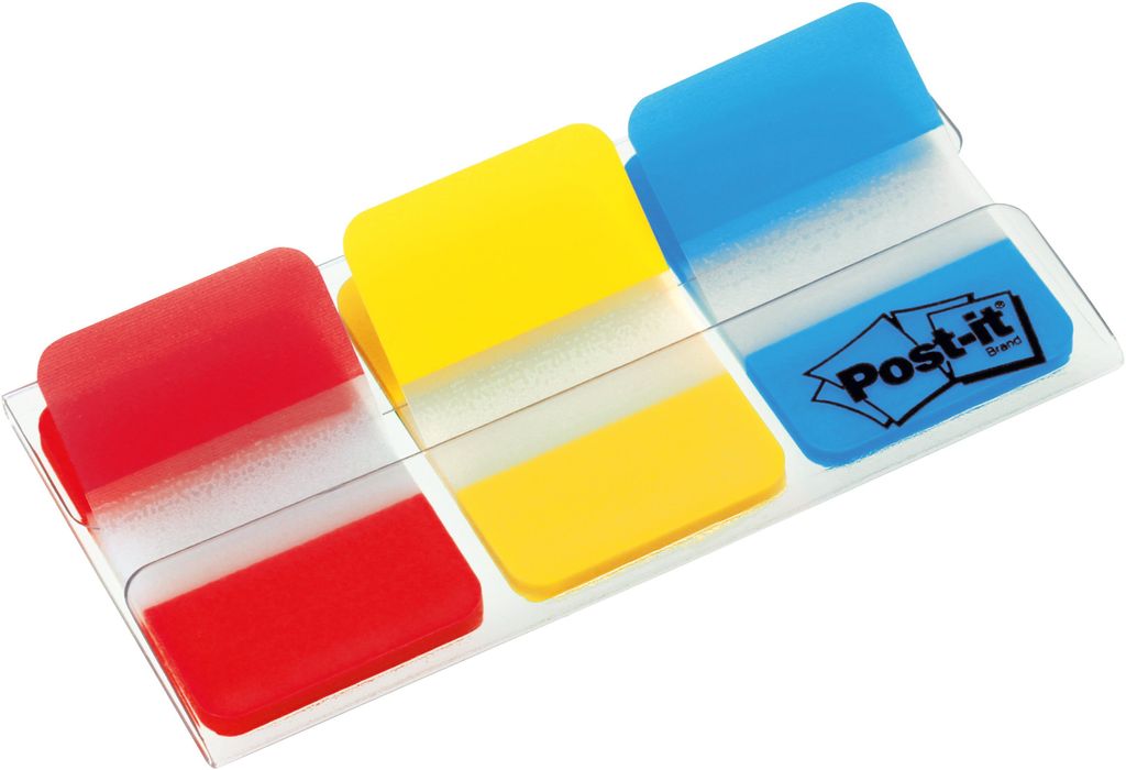 Post-it Haftmarker Index Strong 25,4 x 38 mm 3-farbig rot gelb blau