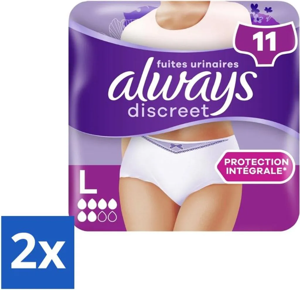Stock 22 Mutandine Incontinenza Always Discreet L | Alta Assorbenza Donna