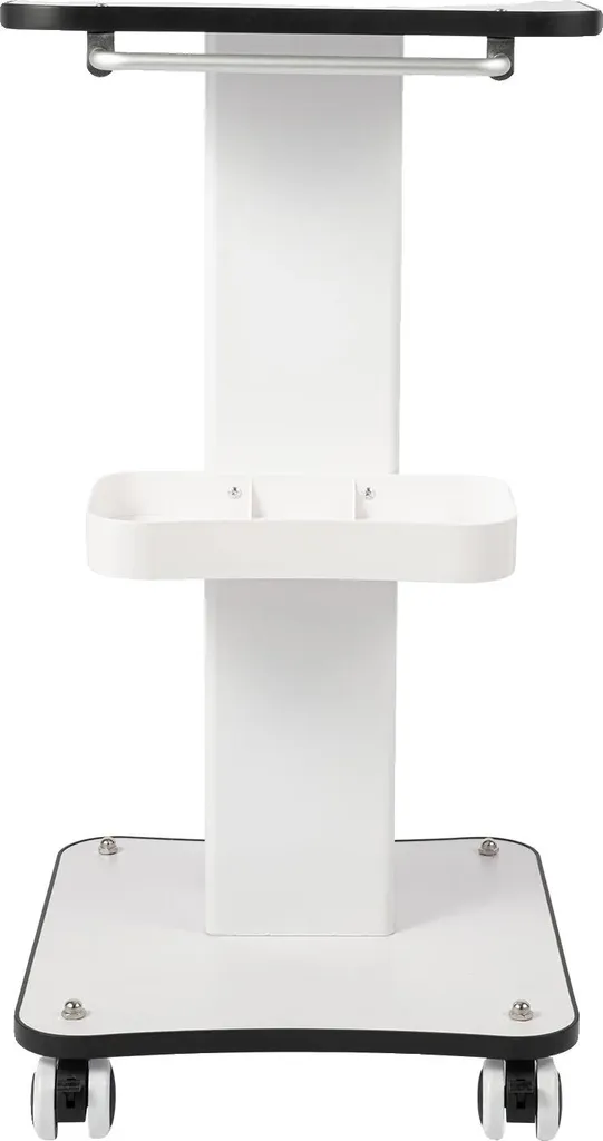 Chariot de rangement blanc 15kg, roulettes silencieuses avec freins