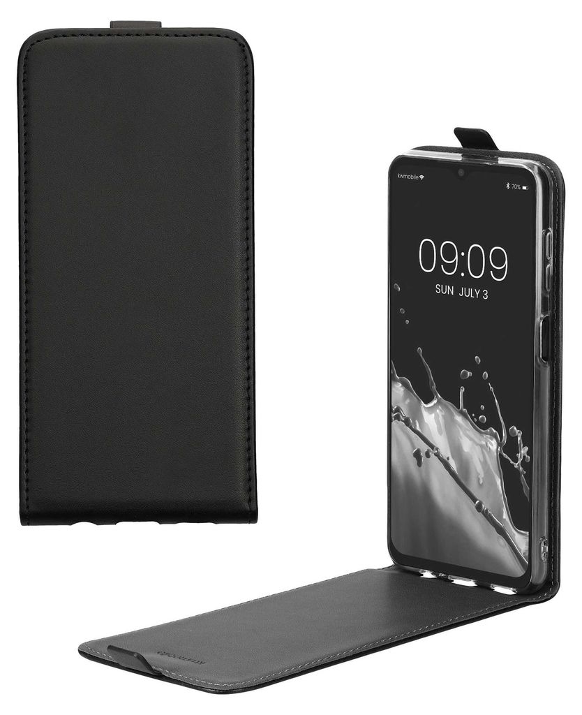 kwmobile Schutzhülle kompatibel mit Samsung Galaxy A13 5G - Hülle Handy - Flip Case Handyhülle Schwarz