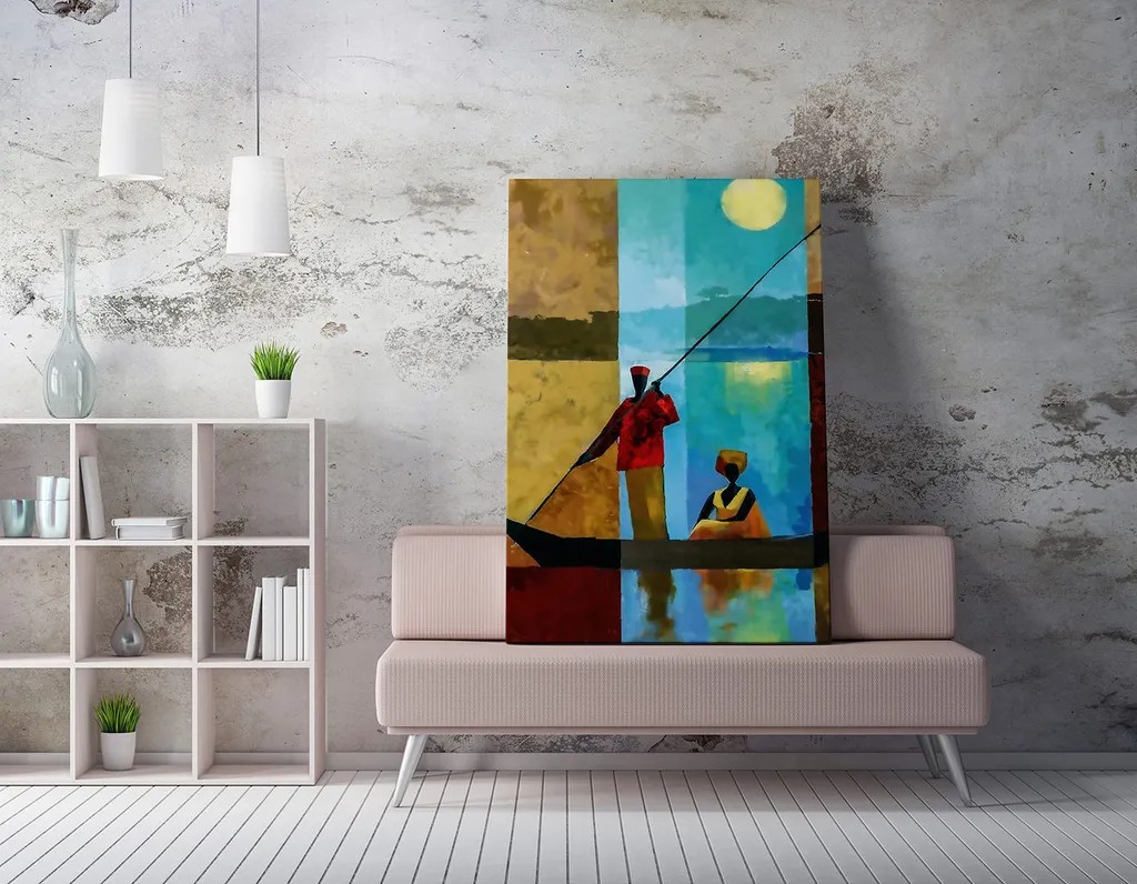 Wallity WY217 Quadro su Tela 70x100 cm - Esplosione di Colori per il Tuo Living