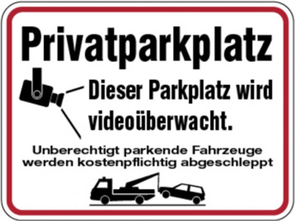 Dreifke® Hinweisschild, Privatparkplatz - Dieser Parkplatz Produktbild 