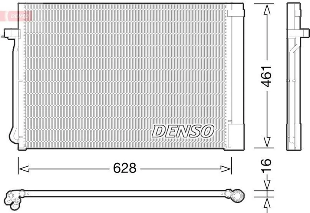 Condenseur DENSO DCN05013 avec déshydrateur pour BMW X5 E70 et F15