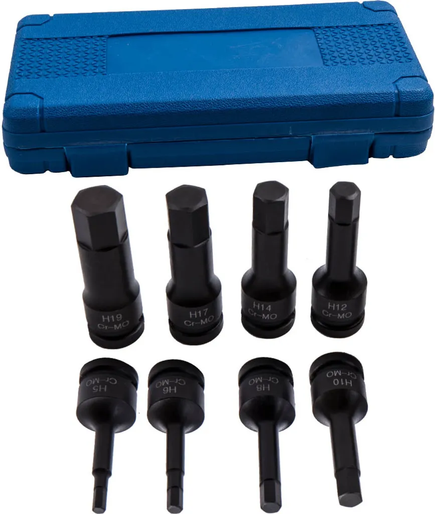 Set de douilles 1/2 pour mécanique auto embouts 6 pans H5-H19 complet