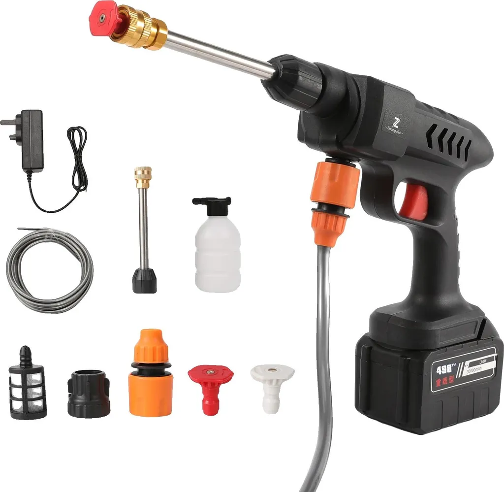 Pistola Lavaggio Auto Alta Pressione 1 Batteria - Idropulitrice Cordless