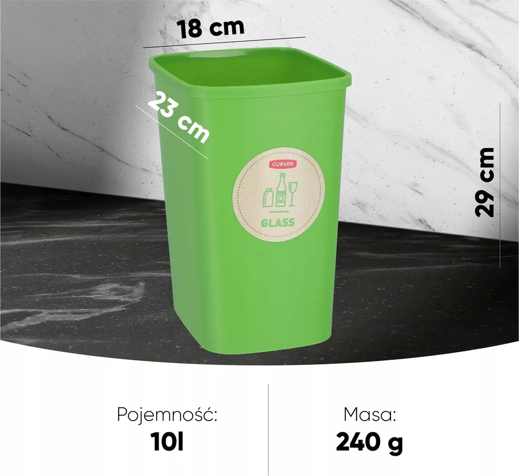 Poubelle de tri sélectif pour organiser vos déchets : pack de 3x10L