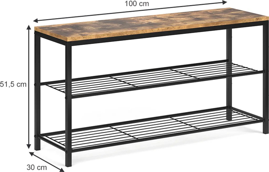 Banc de rangement chaussures Vicco Fyrk idéal pour entrée et vestibule