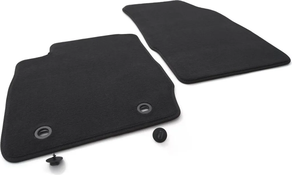 Tappetini Custom per Ford Fiesta 2008-2011 - Velour Nero Montaggio Ovale