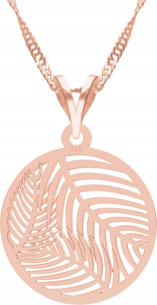 Collana Foglia di Palma Oro su Argento 925 - Eleganza Tropicale