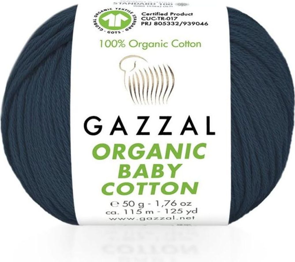 Gazzal Baumwolle 437 Petrol, 100% , Kinderfreundliche Strickwolle