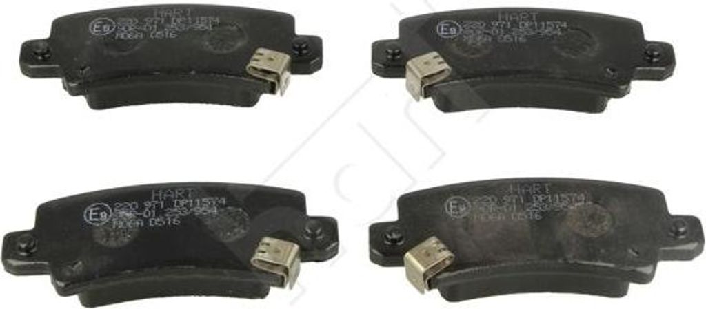 HART 220 971 Bremsbelagsatz, Scheibenbremse OE 0446602160 kompatibel mit Corolla