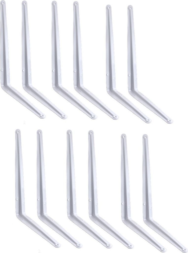 set de 12 équerres d'étagère blanches | Support d'étagère Image du produit 