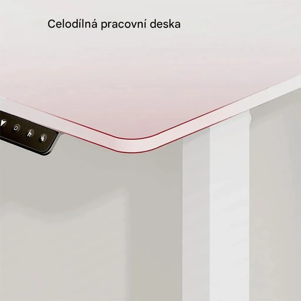 Bureau assis-debout blanc 110x60 cm table ergonomique réglable QS1W