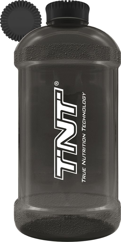TNT Water Bottle Sporttrinkflasche mit satten 2,2 Liter Fassungsvermögen 2,2 Liter schwarz