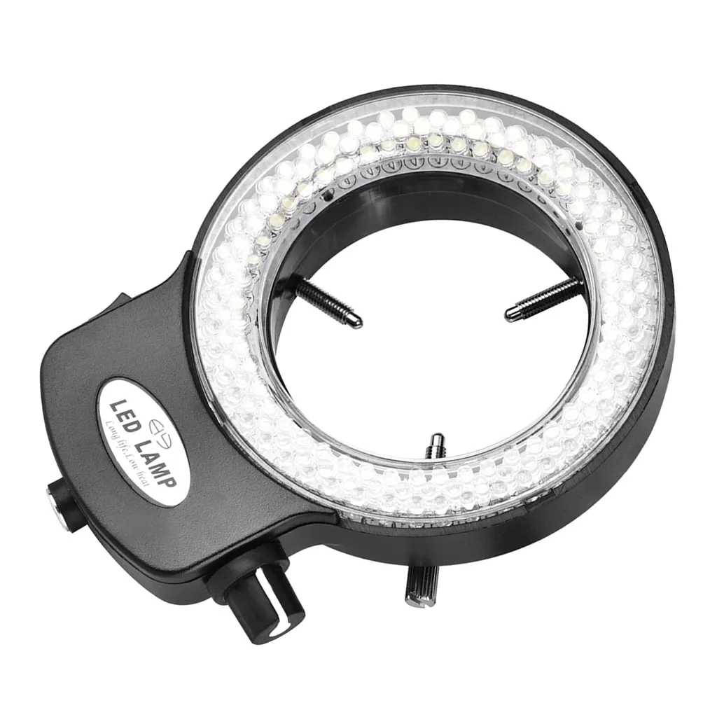 Lampada Anello 144 LED per Microscopio Stereo: Luce Professionale Nera - 7