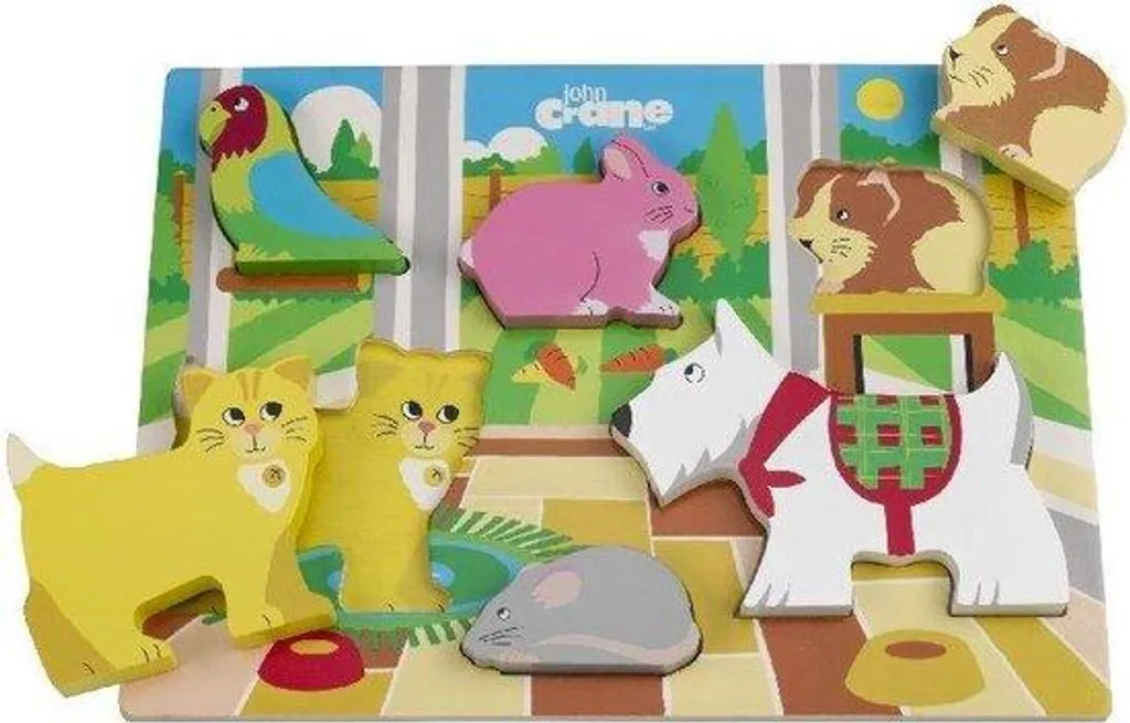 Puzzle Tidlo Pets 6 pièces en bois pour aider bébé à bien coordonner
