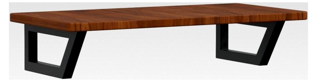Waschtischplatte mit Halterung aus Eichenholz für Wandmontage