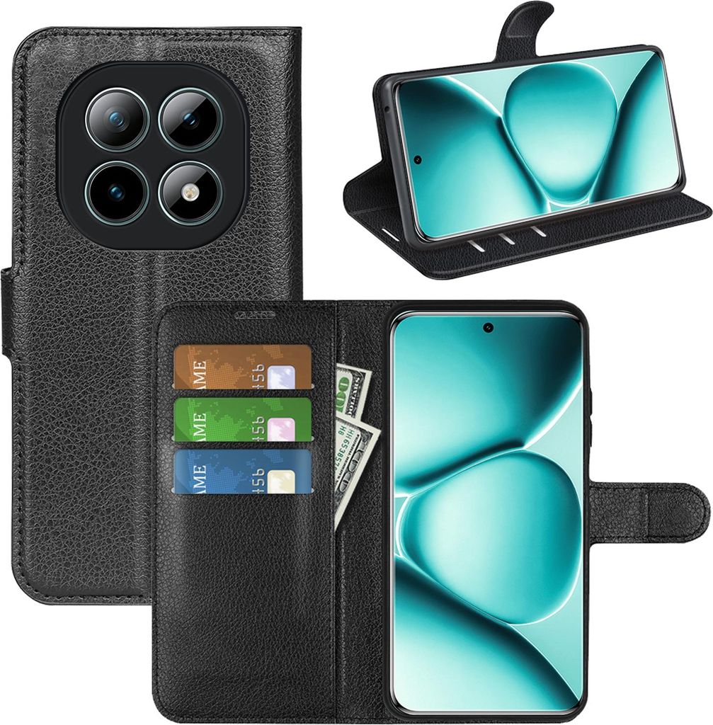 Wallet Case Klapphülle für Xiaomi Redmi Note 15 Pro+ in Schwarz