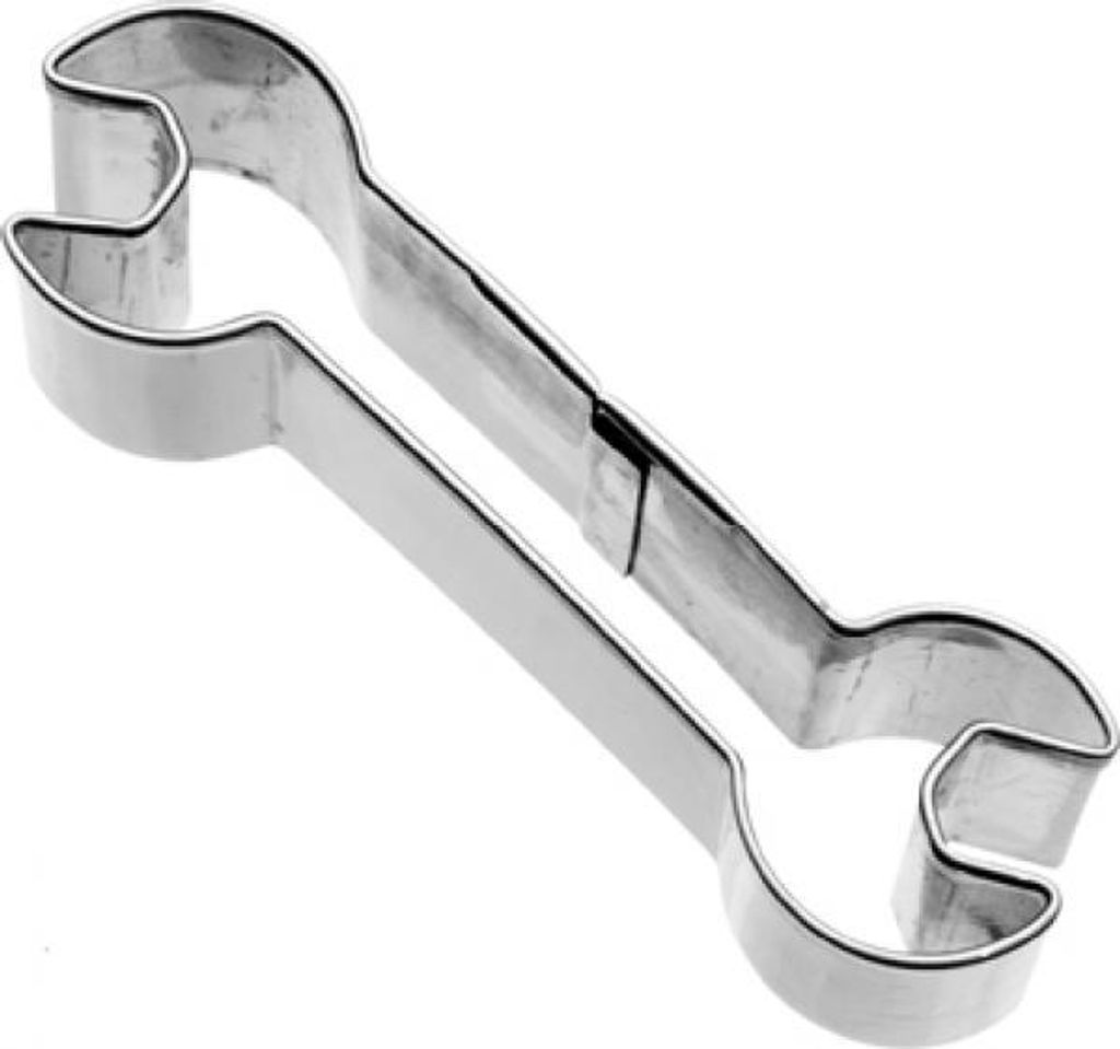 Birkmann Ausstechform Schraubenschlüssel, Ausstecher, Plätzchenform, Keks, Plätzchen, Edelstahl, 7 cm, 191907