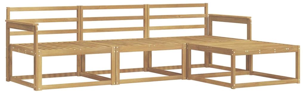 vidaXL Outdoor-Sofagarnitur 4 pcs Weiß 249,5 x 162,5 x 73 cm