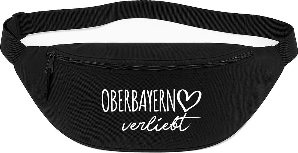 Huuraa Bauchtasche Oberbayern verliebt 2,5 Liter Black Polyester Crossbody Bag Geschenkidee