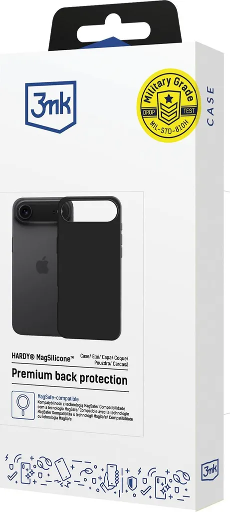 Custodia iPhone 17 Air 3mk Hardy Magsilicone - Grafite Sofisticato - 9