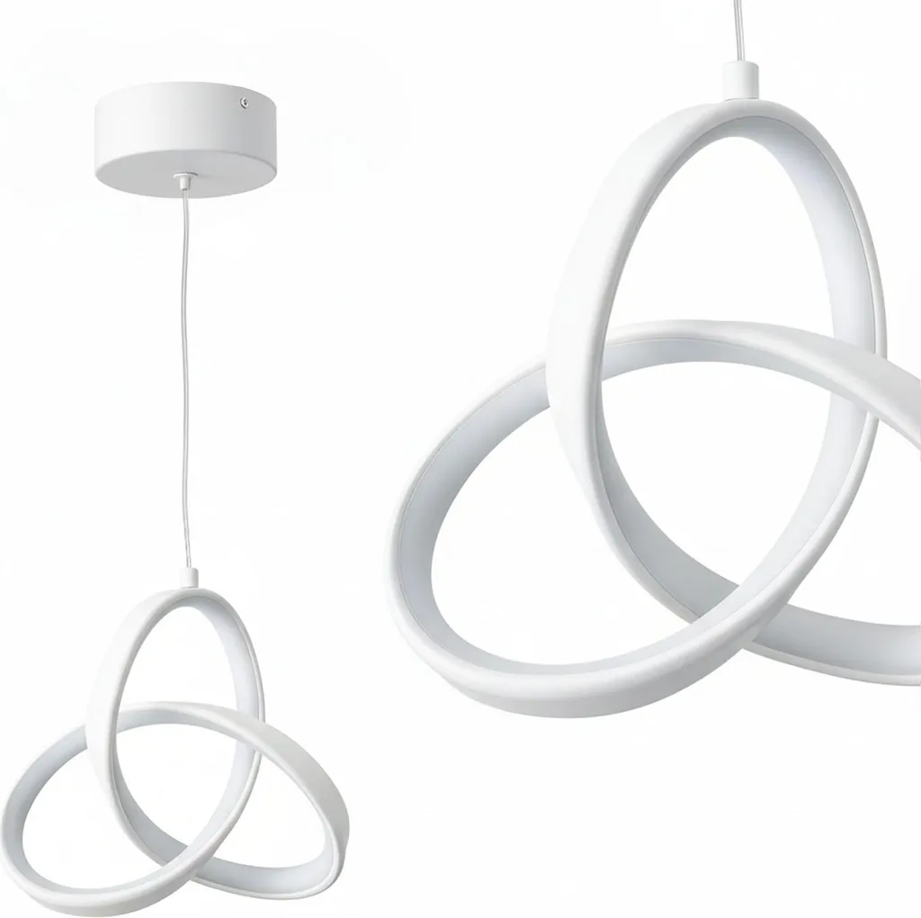 Lustre Suspension Blanche en Métal TooLight APP1783-CP pour Salon Chic