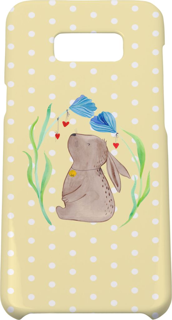 Mr. & Mrs. Panda Samsung Galaxy S8 plus Handyhülle Hase Blume - Gelb Pastell - Geschenk, Ostern, Cover, Schwangerschaft, Hülle, Kaninchen, Taufge...