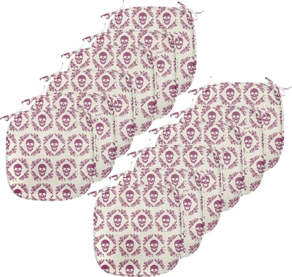 Set 12 Cuscini Sedie Cucina Fucsia ABAKUHAUS Zuckerschädel 40x40