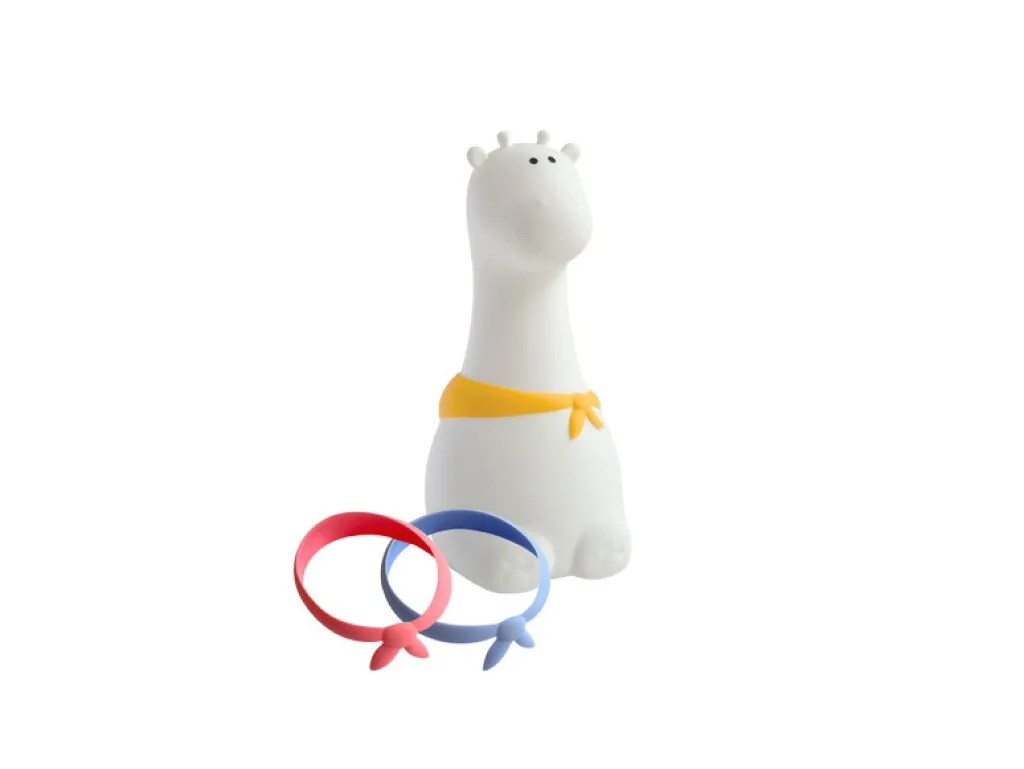 Veilleuse enfant Girafe LED silicone souple avec foulards USB-C